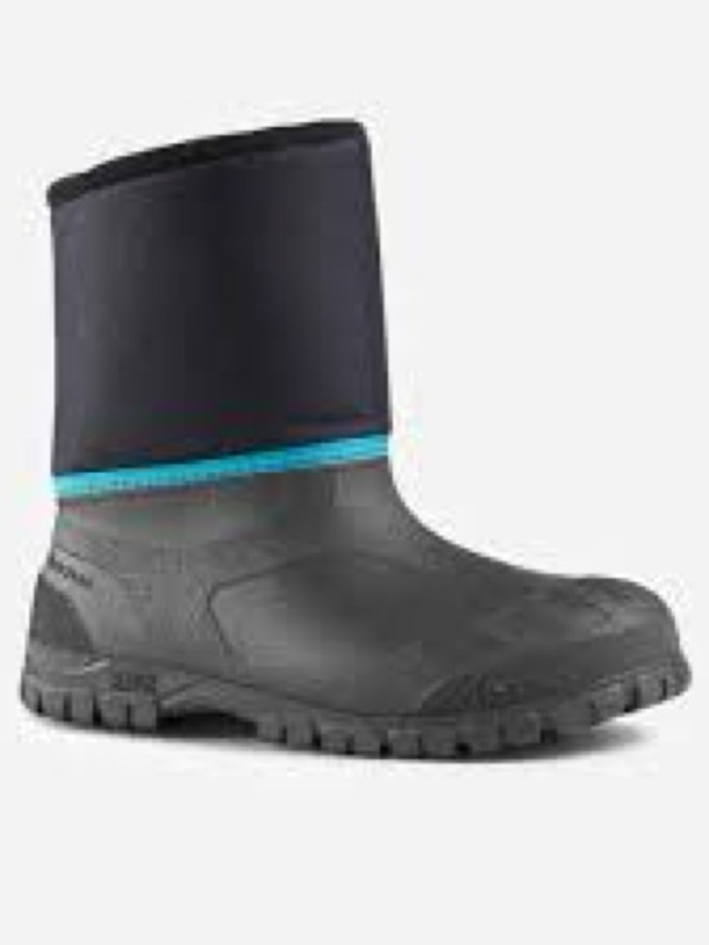 Kids Black and Teal Waterproof Winter Boot